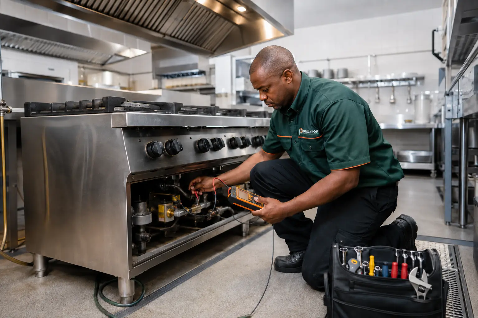 Commercial gas cooking appliance service