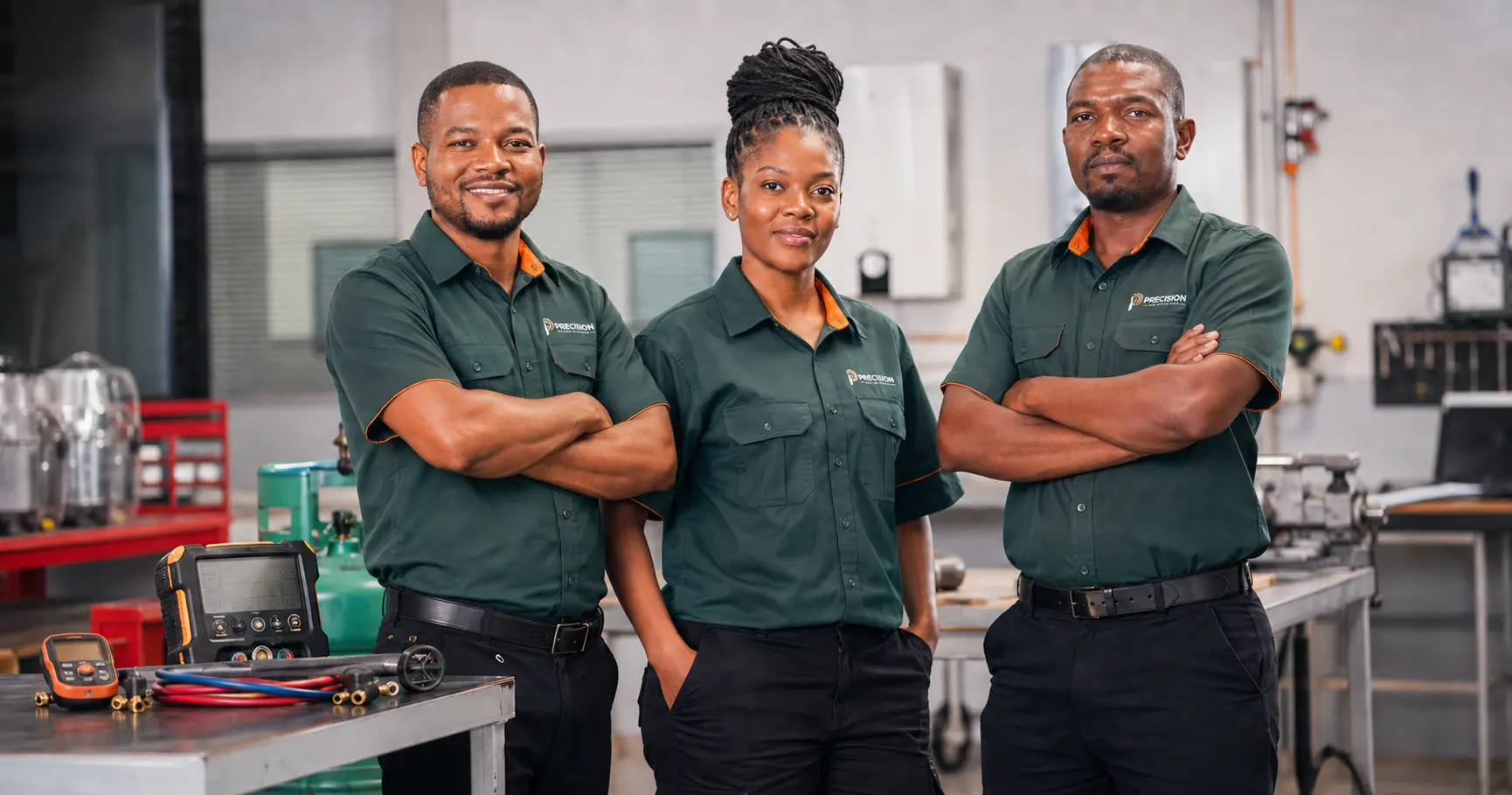 Precision Gas Appliance Services technician team
